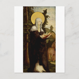 Cartão Postal Santa Walpurga missionária anglo-saxã medieval