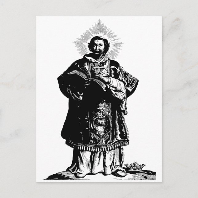 Cartão Postal Santo Adalbert de Praga Bishop e Martyr (Frente)
