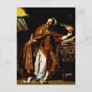 Cartão Postal Santo Agostinho de Hipona Doutor da Igreja Arte