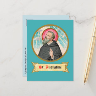 Cartão Postal Santo Agostinho de Hipona (SAU 047; detalhe)