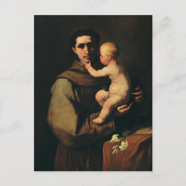 Cartão Postal Santo Anthony de Pádua por Luca Giordano (Frente)