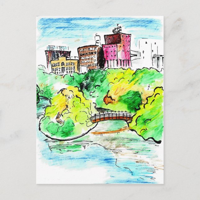 Cartão Postal Santo Anthony Main, Minneapolis, Cartão-postal MN (Frente)