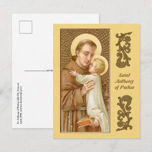 Cartão Postal Santo Antônio de Pádua & o Menino Jesus (JM 05)