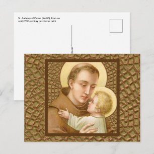 Cartão Postal Santo Antônio de Pádua & o Menino Jesus (JM 05)