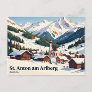 Cartão Postal Santo Antônio no Arlberg, Santo Antônio, Tirol, Áu