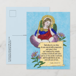 Cartão Postal Santo Arcanjo Miguel (M 009) & EMS/EMT