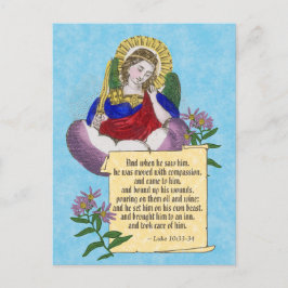 Cartão Postal Santo Arcanjo Miguel (M 009) & EMS/EMT