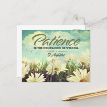 Santo Augustine Inspirational Cote "Paciência"