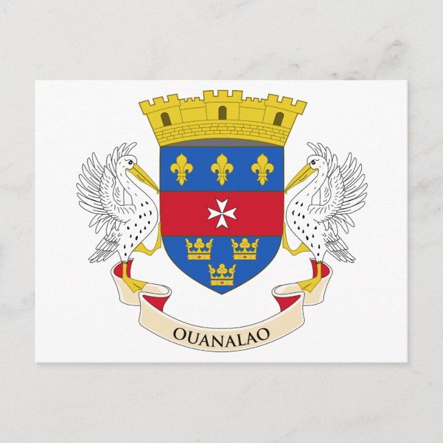 Cartão Postal Santo Barthélemy Flag (Frente)