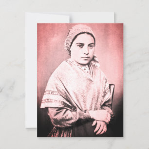 Cartão Postal Santo Bernadette Soubirous quando criança