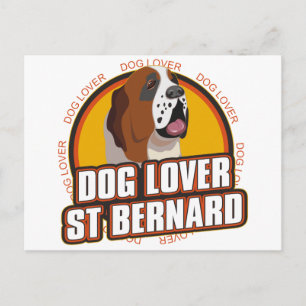 Cartão Postal Santo Bernard Dog Lover