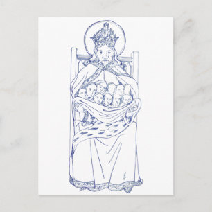 Cartão Postal Santo Brychan Brycheiniog eremita irlandês