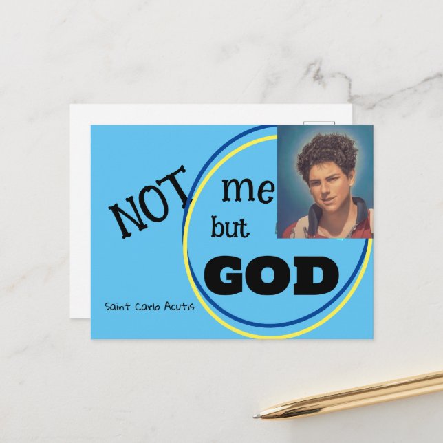 Cartão Postal Santo Carlo Acutis (Frente/Verso In Situ)