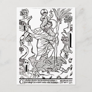 Cartão Postal Santo Católico Romano Christopher