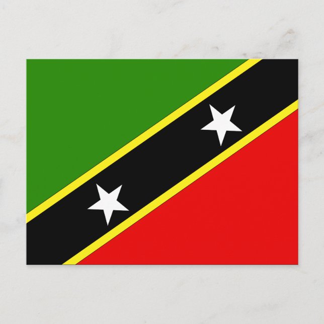 Cartão Postal Santo Christopher Nevis Flag (Frente)