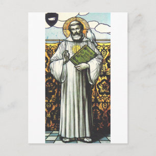 Cartão Postal Santo Columbanus missionário irlandês