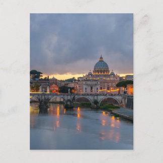 Cartão Postal Santo da ponte Sant'Angelo Peter Basilica Roma Itá
