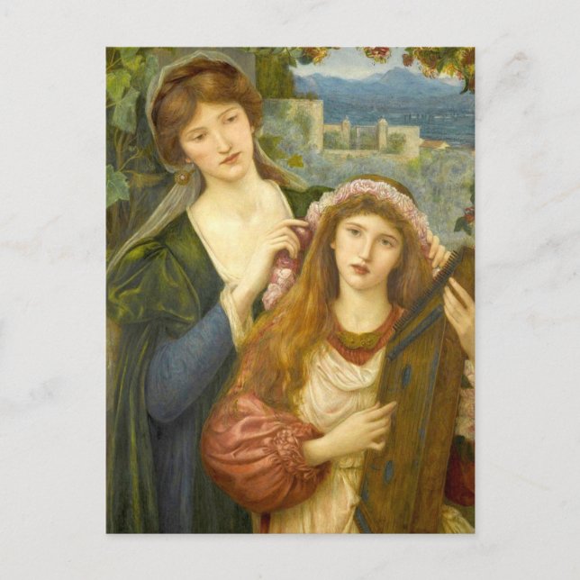 Cartão Postal Santo de infância Cecilia, Maria Spartali Stillman (Frente)