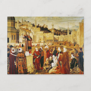 Cartão Postal Santo Estêvão Pregando