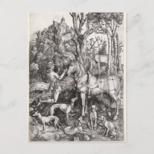 Cartão Postal Santo Eustace Engrave por Albrecht Durer