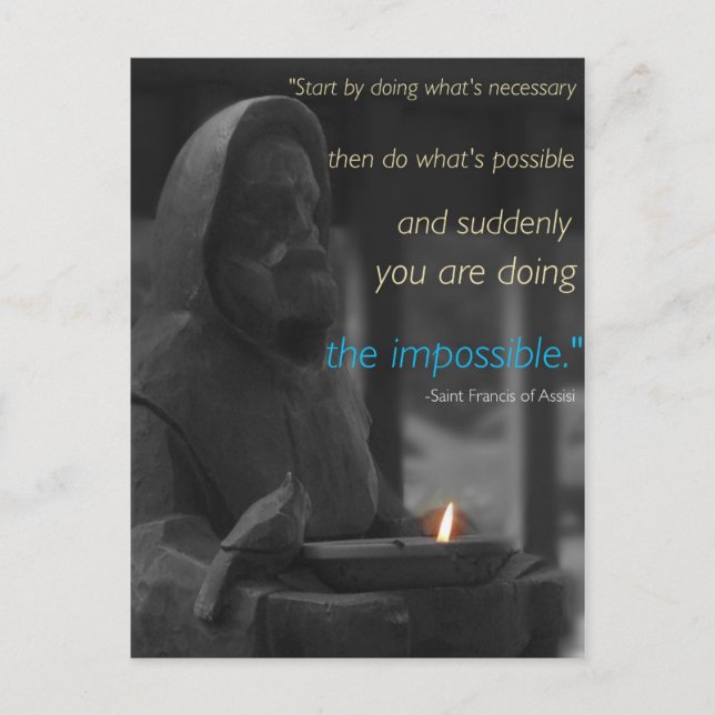 Cartão postal santo Francis (Frente)