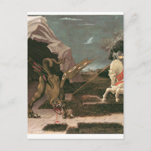Cartão Postal Santo George e Dragão; Paolo Uccello; c.1460