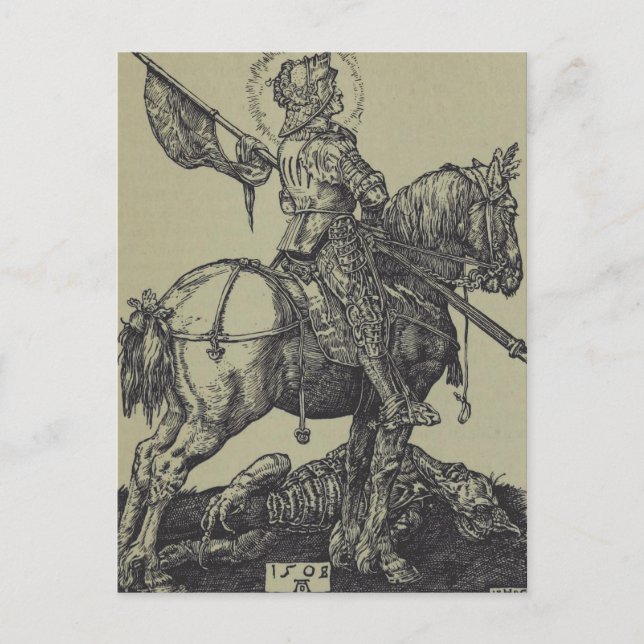 Cartão Postal Santo George Slaying Dragon (Frente)