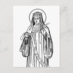 Cartão Postal Santo Hildegard do Doutor Bingen da Igreja
