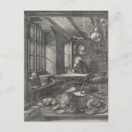 Cartão Postal Santo Jerome em seu estudo por Albrecht Durer