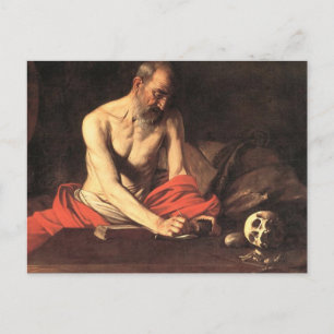 Cartão Postal Santo Jerome Escrevendo - Caravaggio
