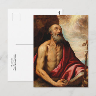 Cartão Postal Santo Jerônimo Patrão Católico Romano de