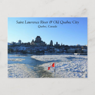 Cartão Postal Santo Lawrence River & Old Quebec City, Quebec