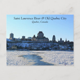 Cartão Postal Santo Lawrence River & Old Quebec City, Quebec