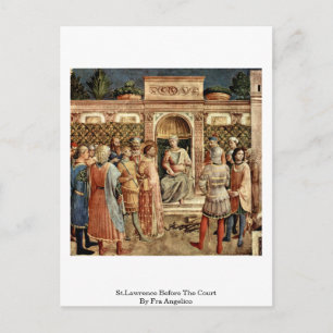 Cartão Postal Santo Lourenço Diante do Tribunal Por Fra Angelico