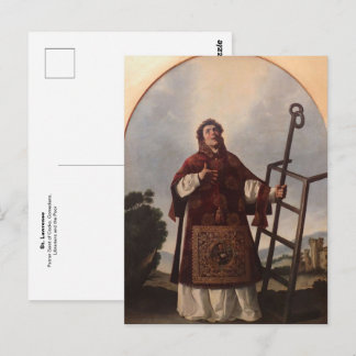Cartão Postal Santo Lourenço Padroeiro Católico Romano de