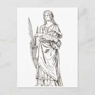 Cartão Postal Santo Lúcia por Bernardino Luini