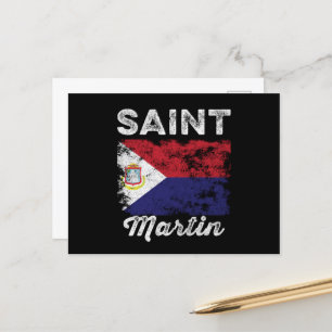 Cartão Postal Santo Martin Flag