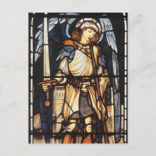 Cartão Postal Santo Michael de Burne Jones, Vintage Archangel