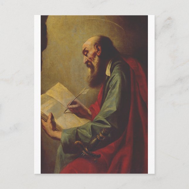 Cartão Postal Santo Paul o Apóstolo de Guercino (Frente)