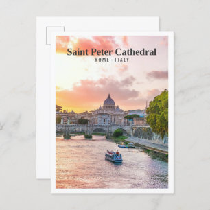 Cartão Postal Santo Peter Cathedral Roma Itália