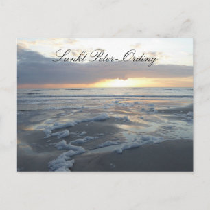 Cartão Postal Santo Peter-Ording, Beach, North Sea, Alemanha