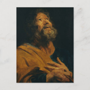 Cartão Postal Santo Peter por Antoon van Dyck
