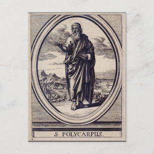 Cartão Postal Santo Polycarp de Smyrna Martyr e Pai da Igreja