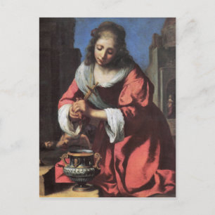Cartão Postal Santo Praxedis por Johannes Vermeer