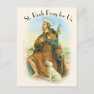 Cartão Postal Santo Rocco padroeiro italiano dos cães