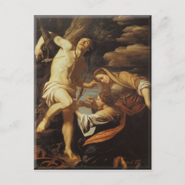 Cartão Postal Santo Sábado Tendido pela Santa Mulher-Eugene Del (Frente)