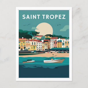 Cartão Postal Santo Tropez France Ilustração