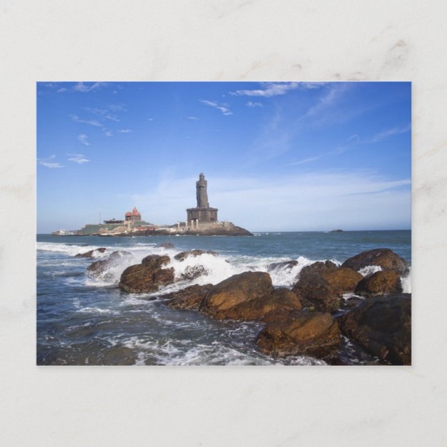 Cartão Postal Santo Truvalluvar Estátua | Tamil Nadu, Índia (Frente)