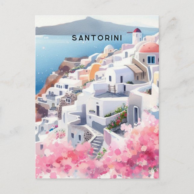 Cartão Postal santorini (Frente)