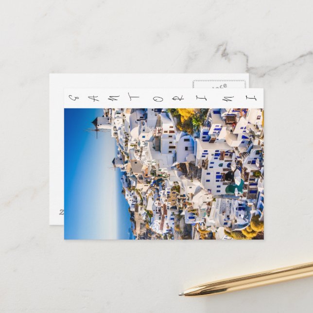 Cartão Postal Santorini (Frente/Verso In Situ)